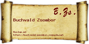 Buchvald Zsombor névjegykártya